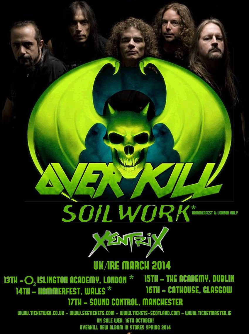 Overkill – live at Sound Control, Manchester