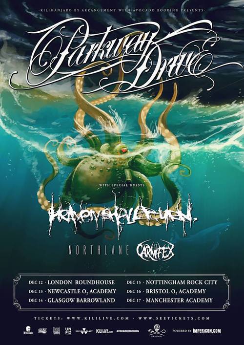 Carnifex to open for Parkway Drive UK Tour