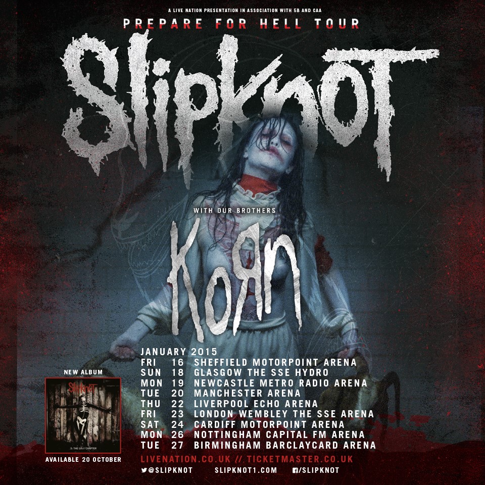 Korn & Slipknot UK Tour