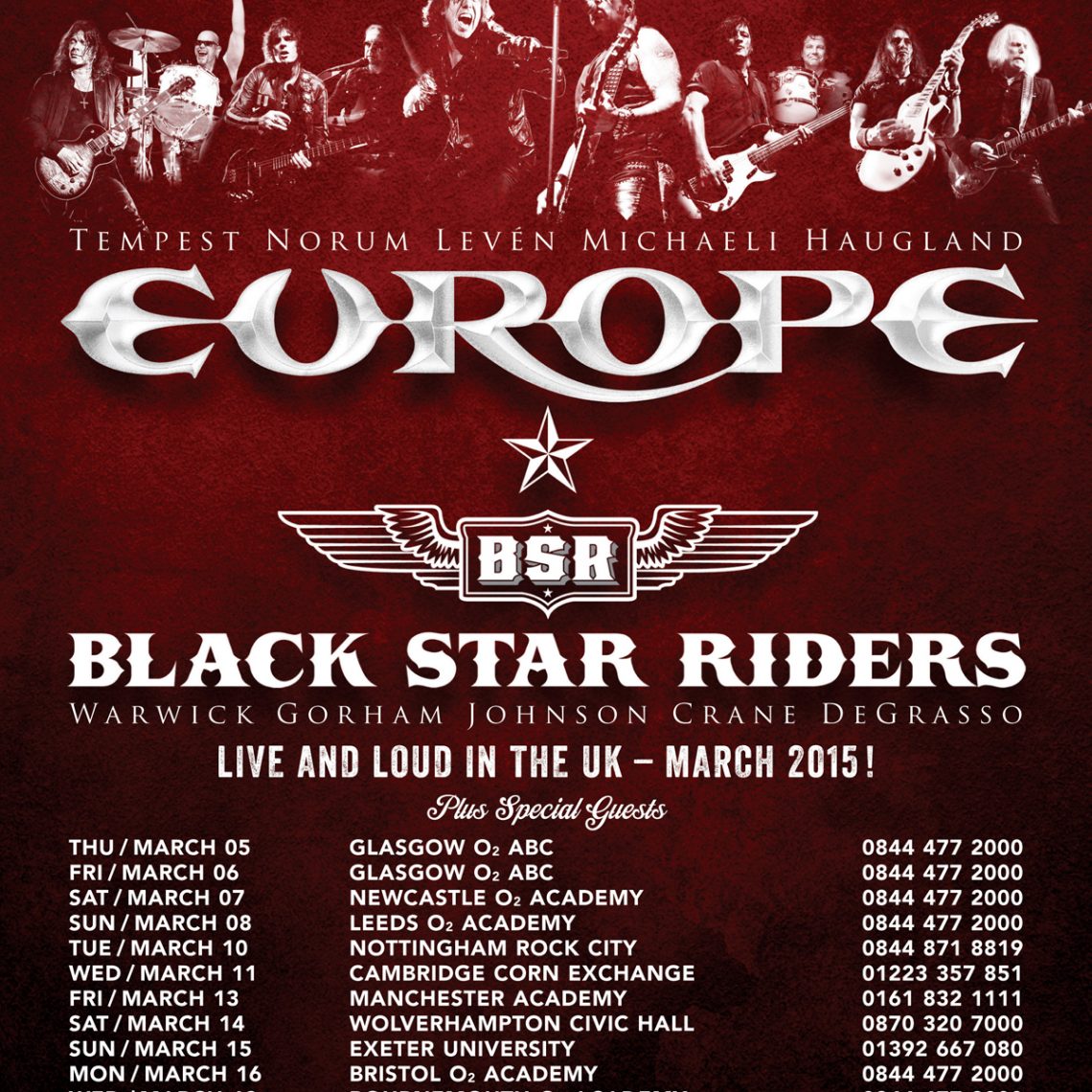 Europe, Black Star Riders – Manchester 13.03.2015