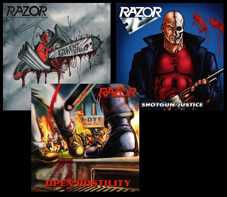 Razor - Violent Restitution / Shotgun Justice / Open Hostility (re