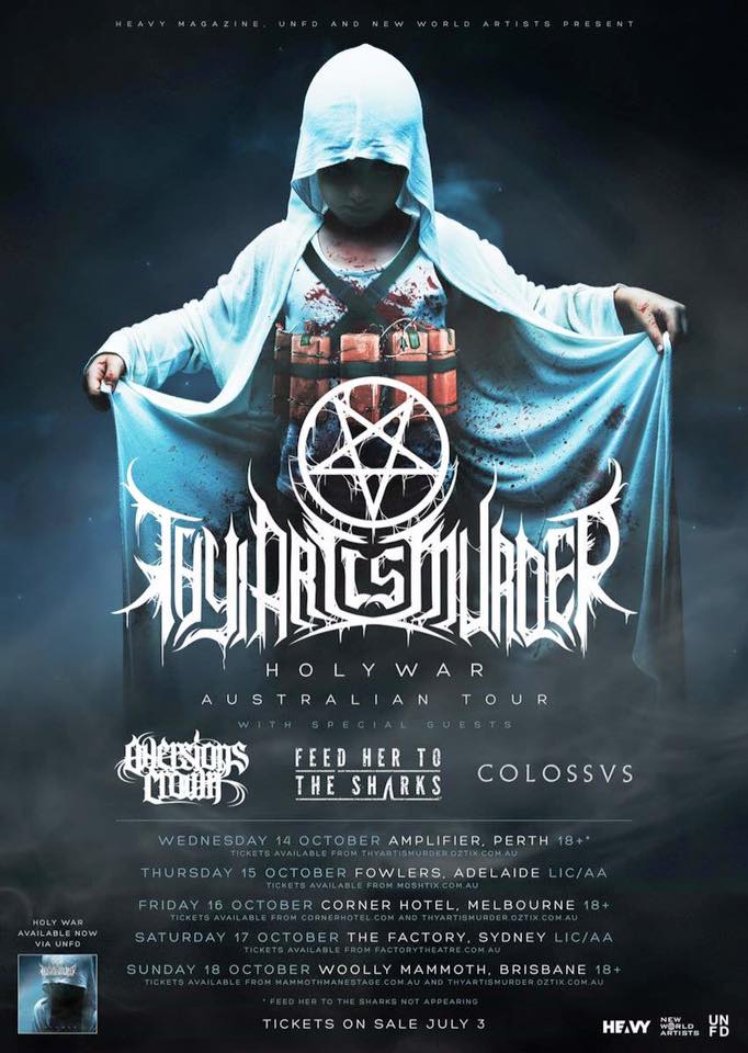 Thy Art Is Murder/Aversions Crown/Feed Her To The Sharks/Colossvs – Woolly Mammoth, Brisbane – 18/10/15