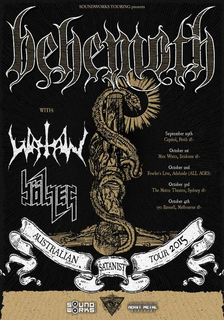 Behemoth, Watain & Bolzer @ Max Watt’s – Brisbane, 01/10/15