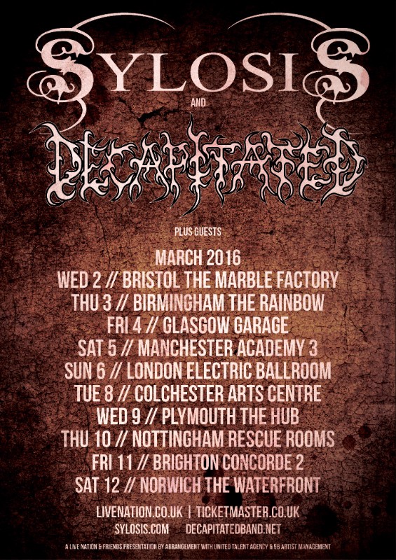 Sylosis and Decapitated announce co-headline UK tour!