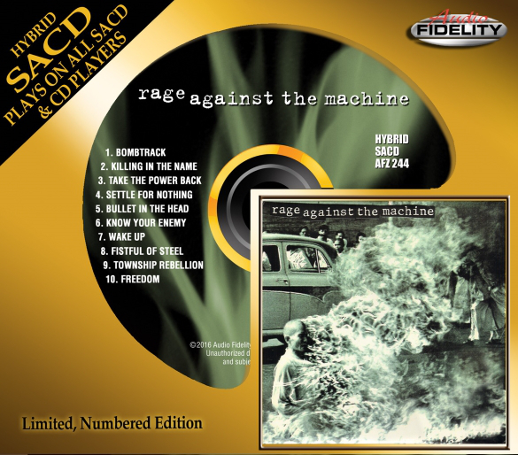 Rage Against the Machine Debut Album To Be Released On Limited Edition Hybrid SACD