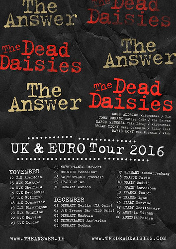 The Dead Daisies & The Answer Co-Headline UK November Tour
