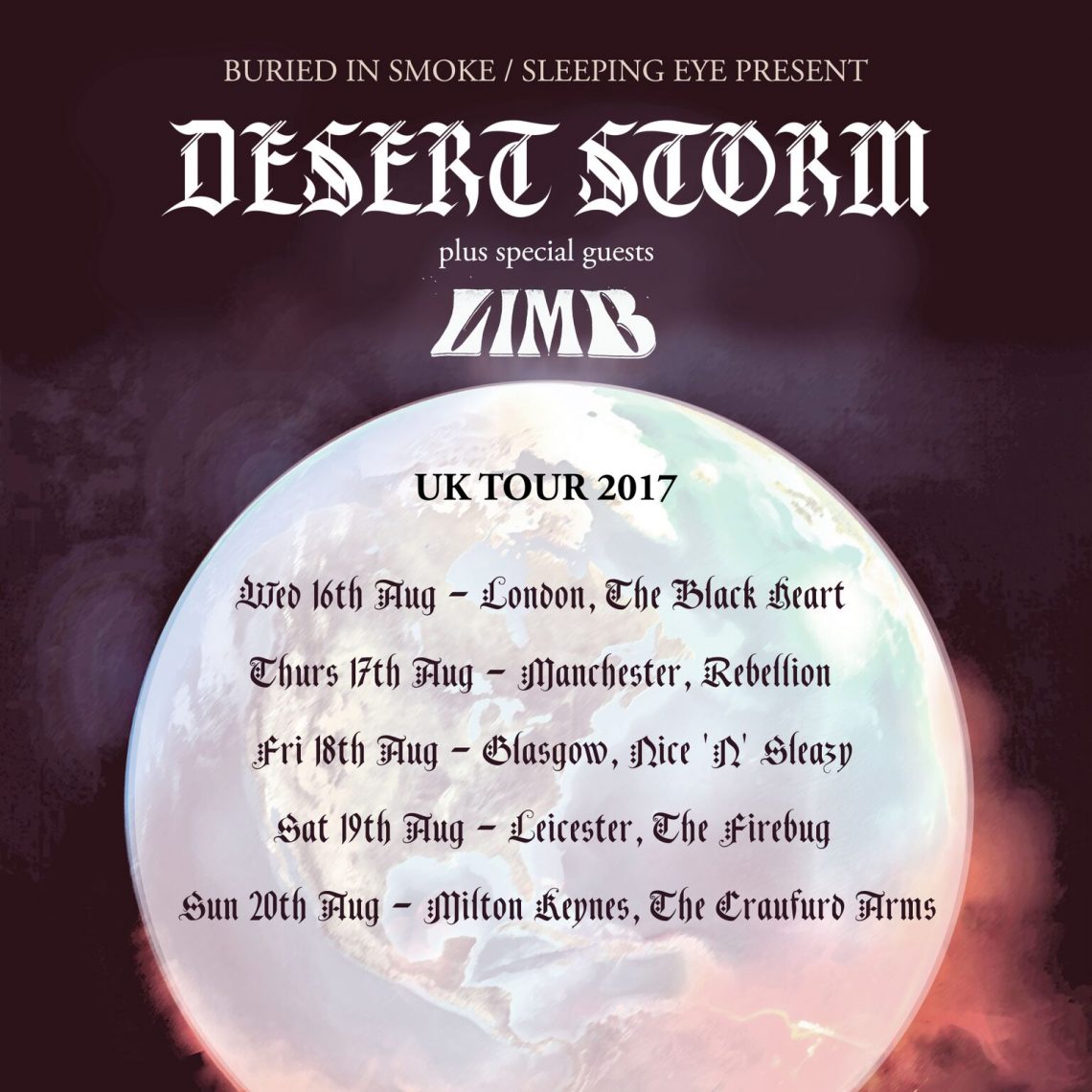 Limb announce UK tour with Desert Storm