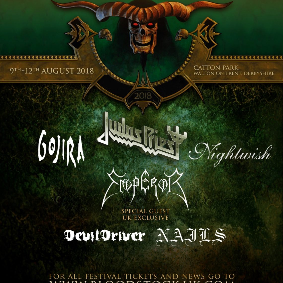 BLOODSTOCK add EMPEROR, DEVILDRIVER, and NAILS to 2018!