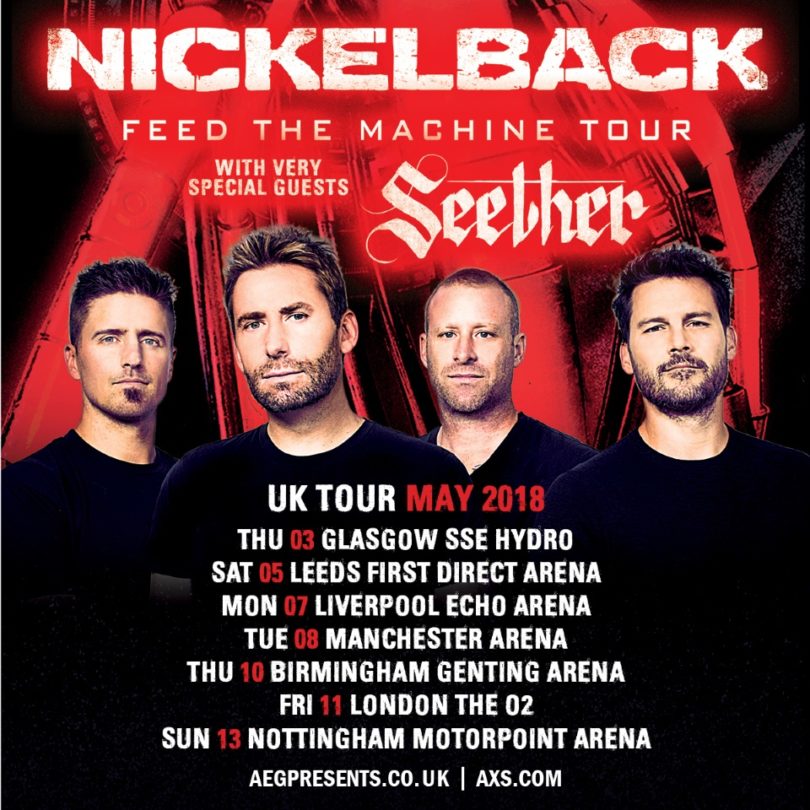 NICKELBACK announce 2018 Headline Tour with SEETHER All About The Rock