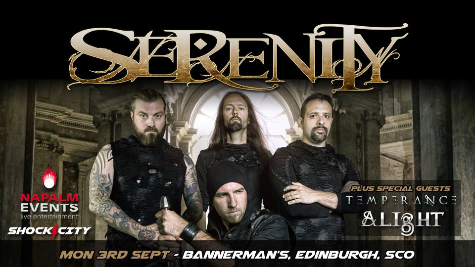 Serenity, Temperance and Alight – Bannermans Bar, Edinburgh Monday 3rd September 2018