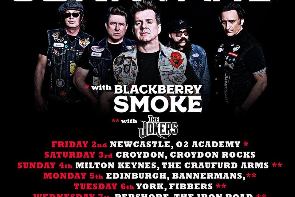 JUNKYARD : Hollywood rockers on tour in the UK from today for shows with Blackberry Smoke and The Jokers