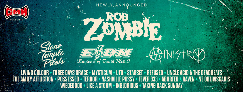 Rob Zombie, Stone Temple Pilots, Eagles Of Death Metal, Ministry and others have been added to the line-up of GMM