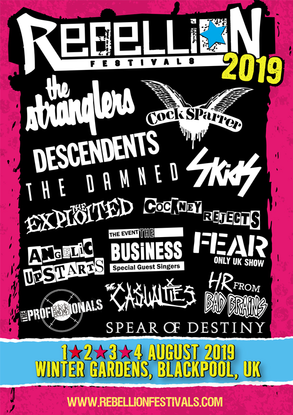 Rebellion Festival August 1st 4th at the Winter Gardens, Blackpool