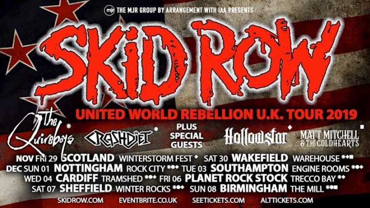 SKID ROW UK tour dates announced.