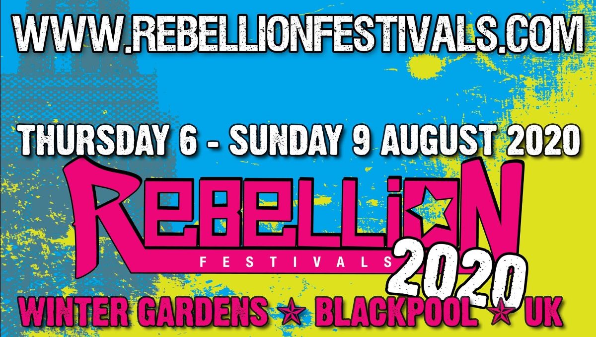 Rebellion Festival returns August 6th - 9th 2020! 39 bands confirmed