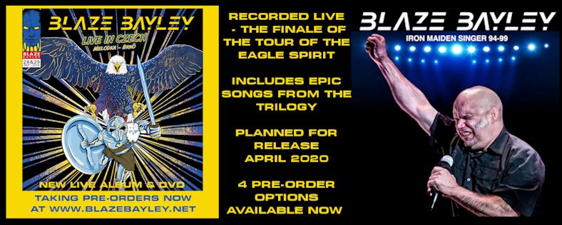 Blaze Bayley reveals new album and DVD plans and pre-orders
