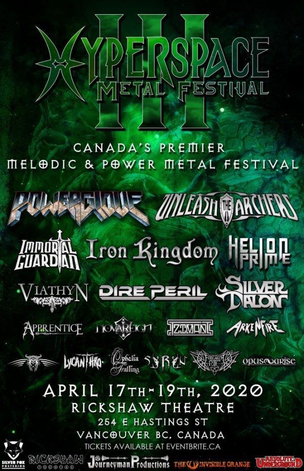 Hyperspace Metal Festival Confirms Full Line Up For 2020 Edition All