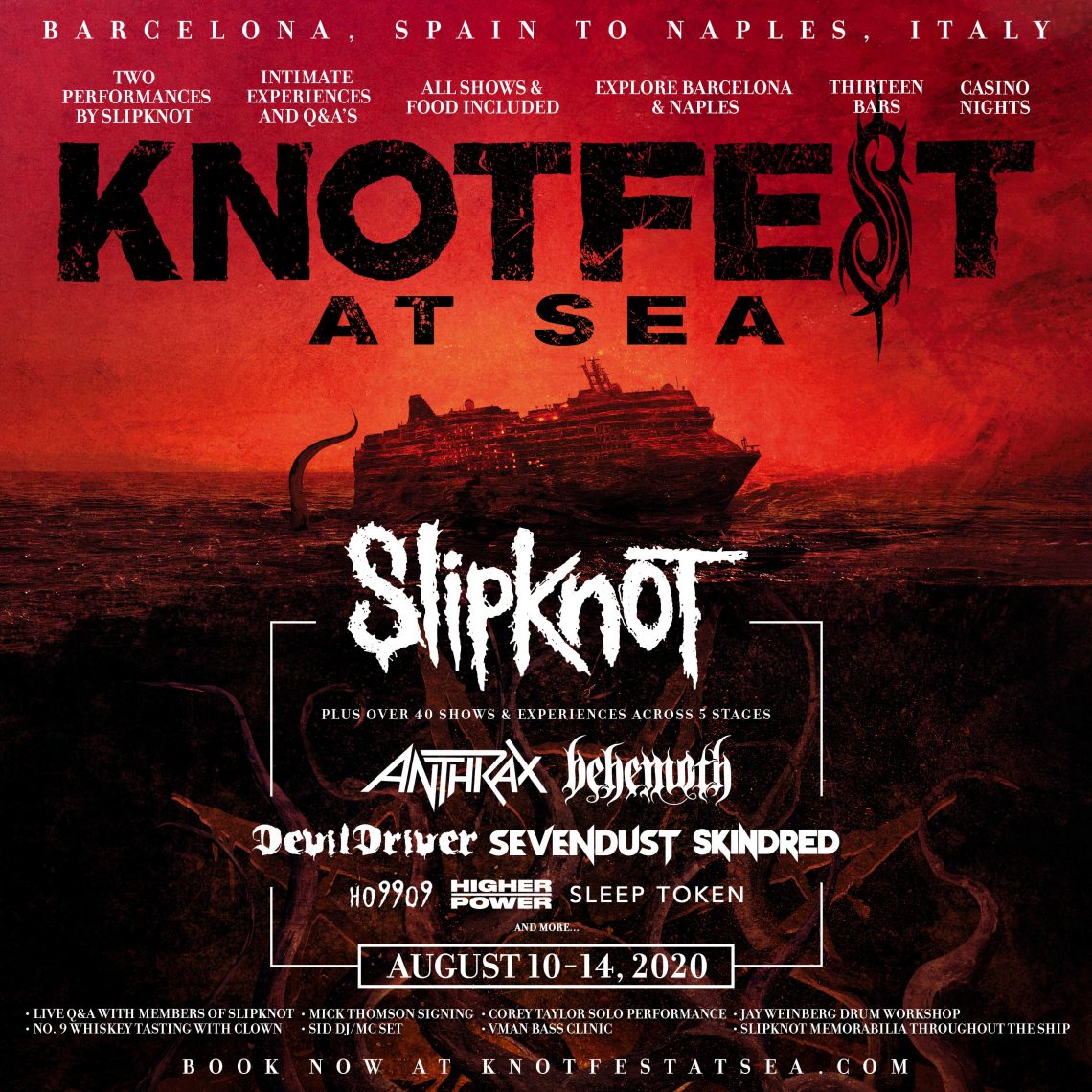 KNOTFEST At Sea – line up announced!