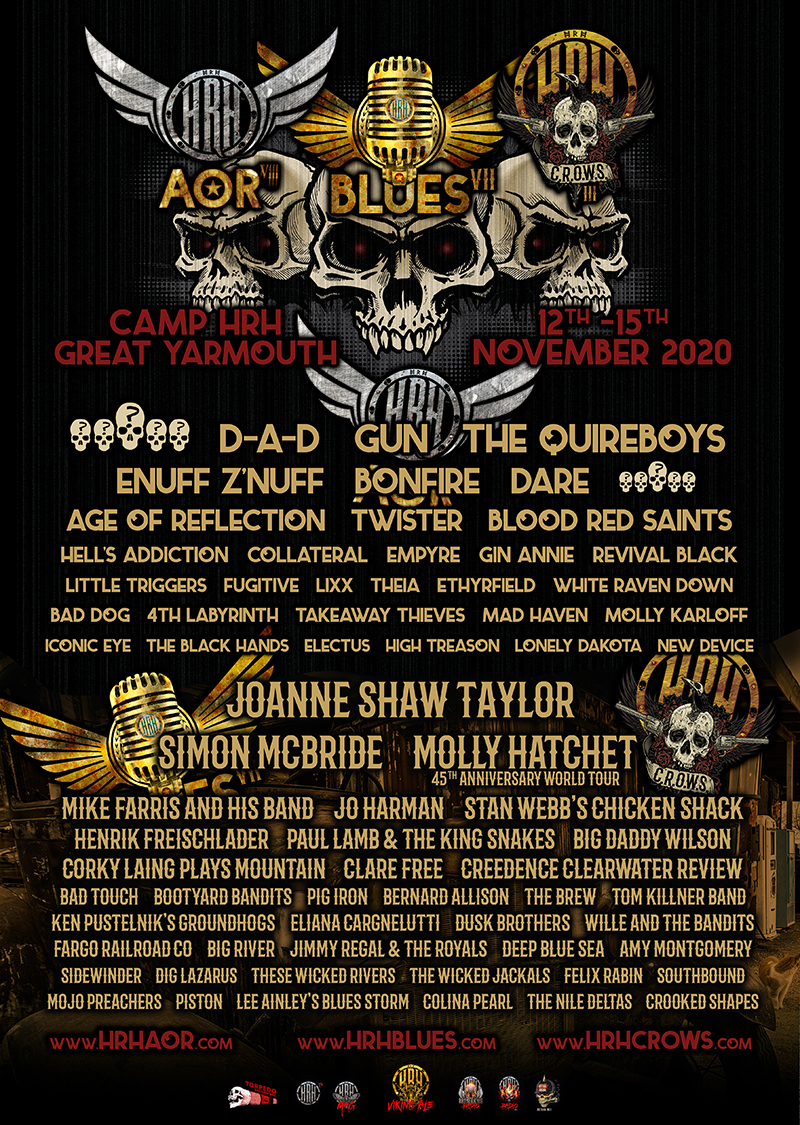 HRH AOR, HRH Blues & HRH CROWS Combine Forces in a 3 Day, 3 Arena, 70 Band Monster Edition Aptly Named HRH ABC