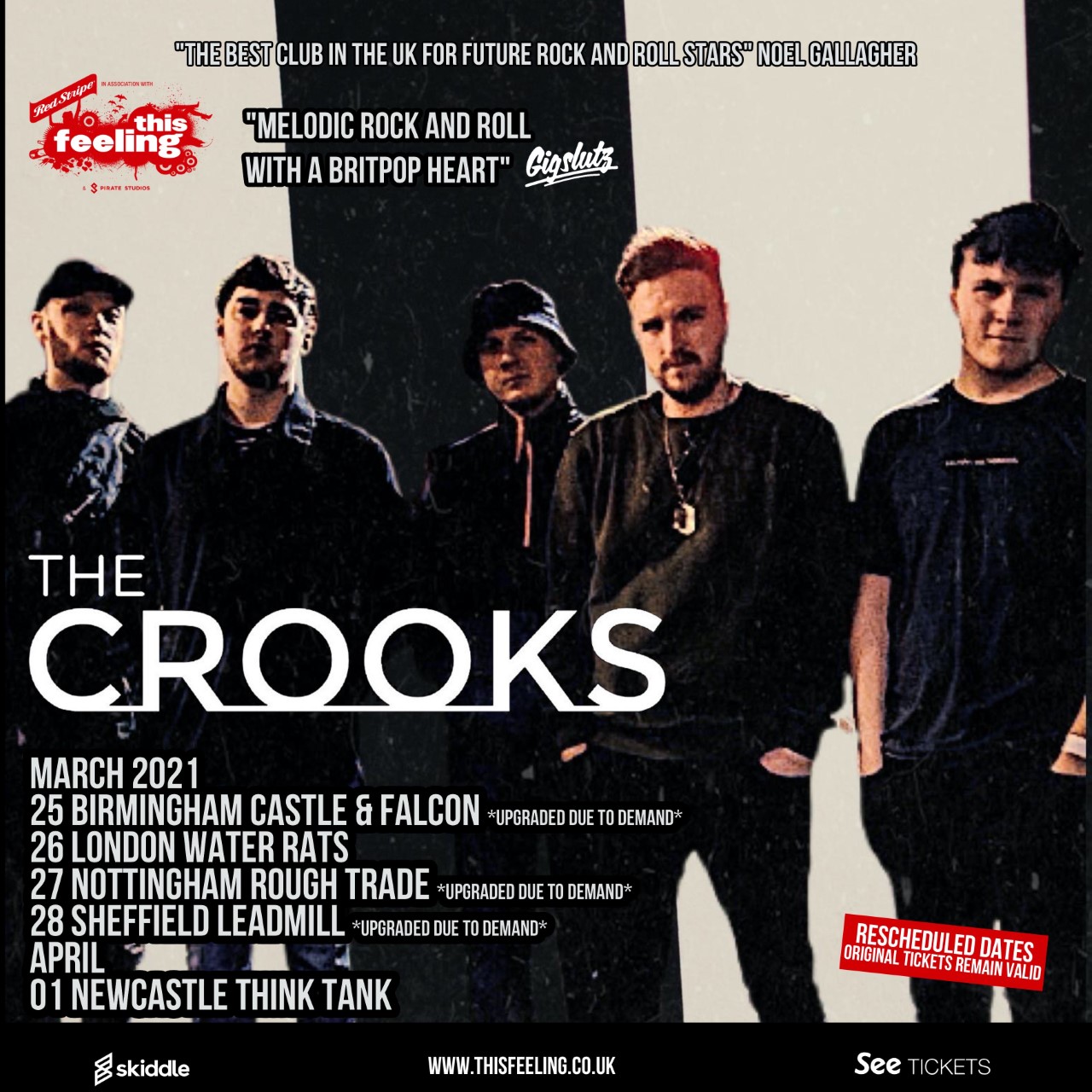 THE CROOKS announce their rescheduled UK dates in Spring of 2021 ...