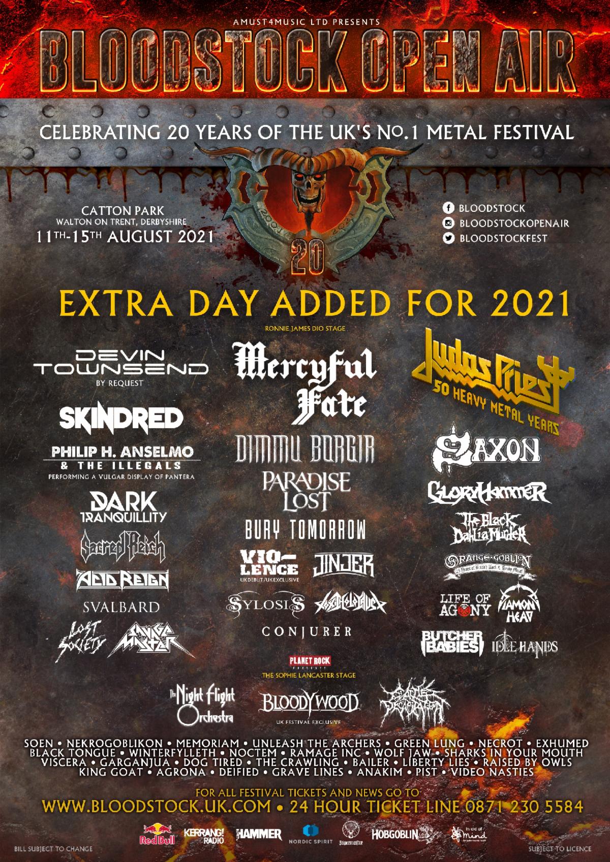 BLOODSTOCK CONFIRMS TEN MORE BANDS FOR 2021 - All About The Rock