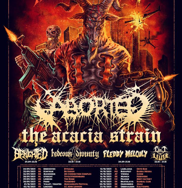 ABORTED & HIDEOUS DIVINITY –Announce Hell Over Europe Tour 2021