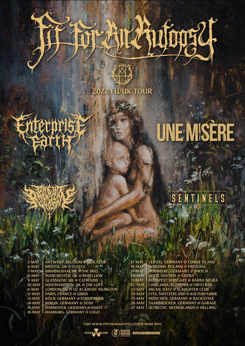 FIT FOR AN AUTOPSY Announce European Tour For May 2022 All About   Fit For An Autopsy Poster 