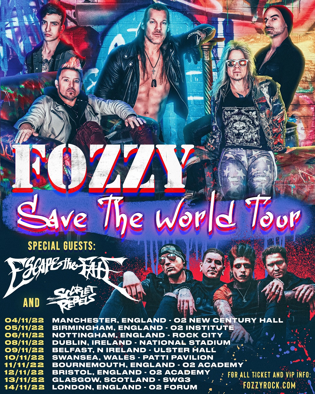 FOZZY Announce UK & Ireland ‘Save The World Tour’ All About The Rock