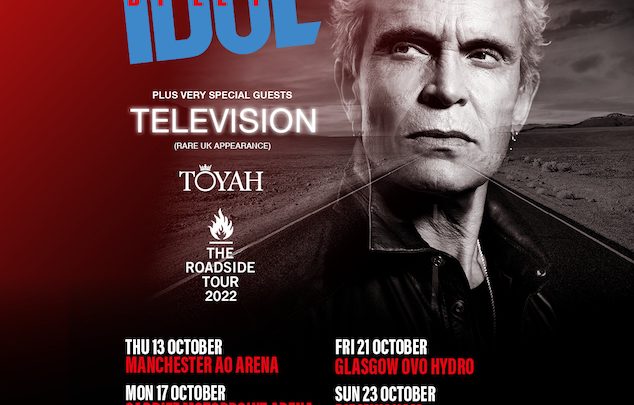 BILLY IDOL ADDS TOYAH ALONGSIDE TELEVISION TO THE ROADSIDE TOUR 2022