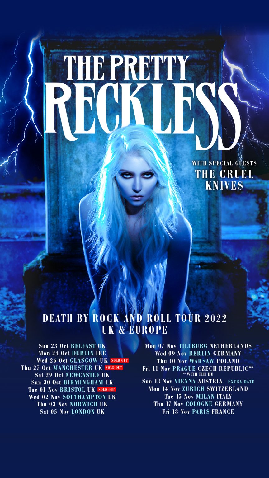 THE PRETTY RECKLESS ANNOUNCE DEATH BY ROCK AND ROLL TOUR UK & IRELAND