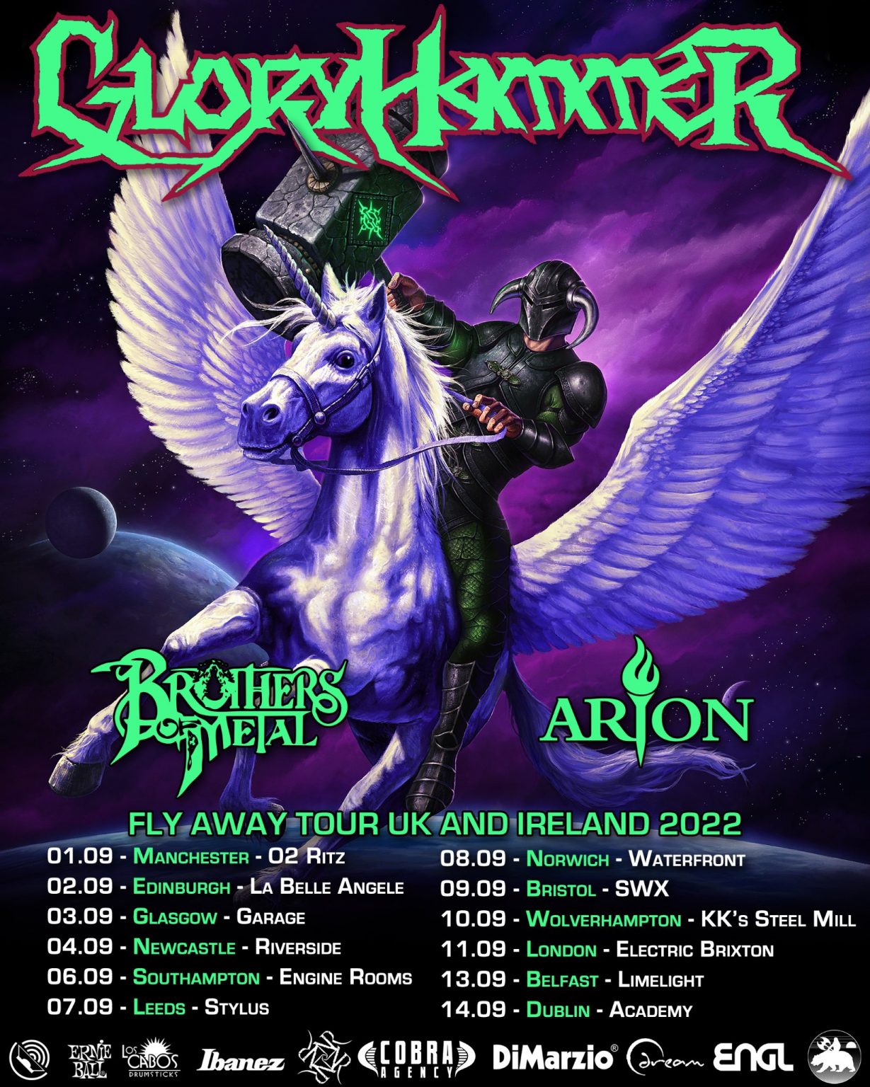metal bands on tour uk