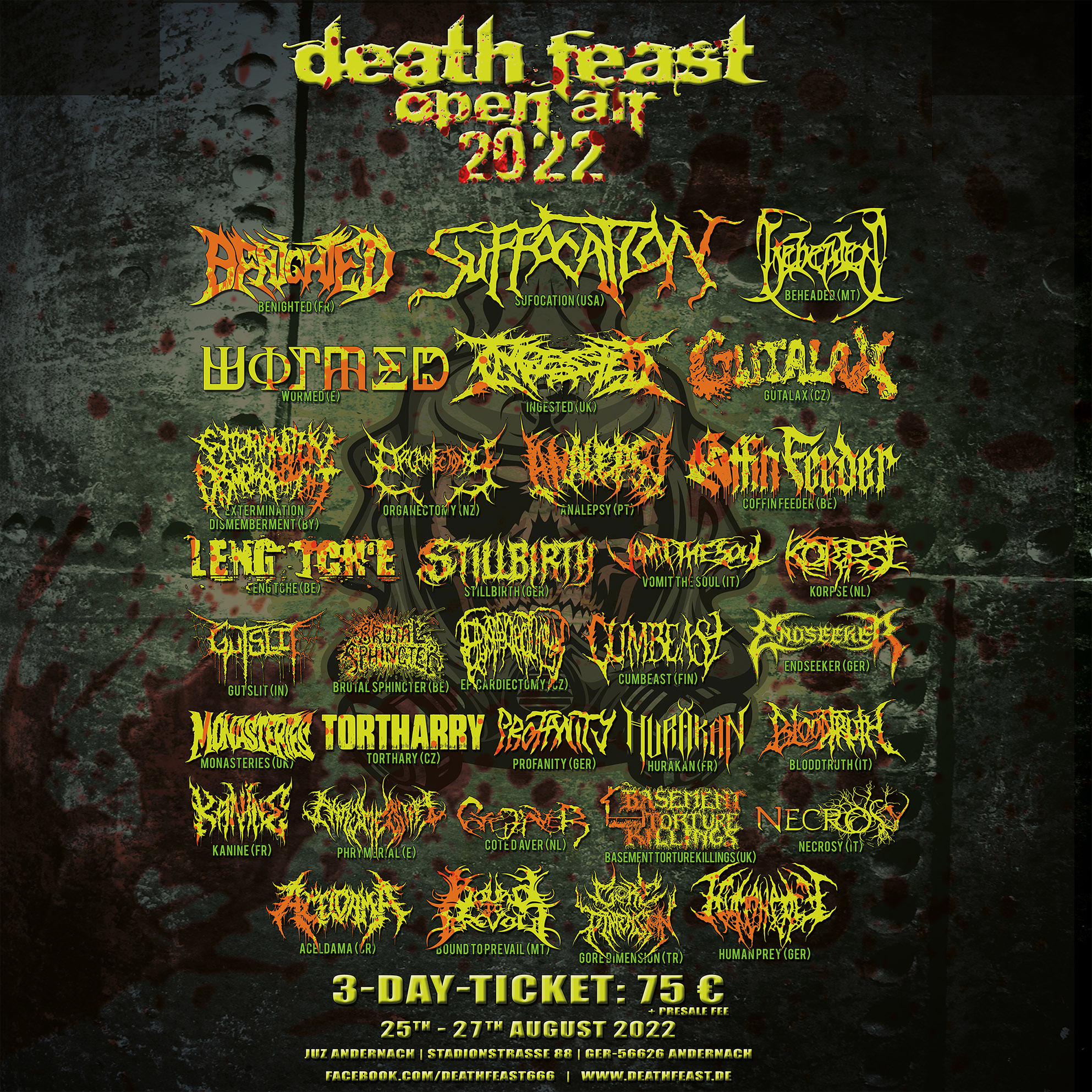 Deathfeast Open Air 2022 - Line-up completed - All About The Rock