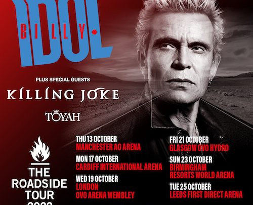 Billy Idol Adds Killing Joke to the bill for his Roadside Tour from 13th October