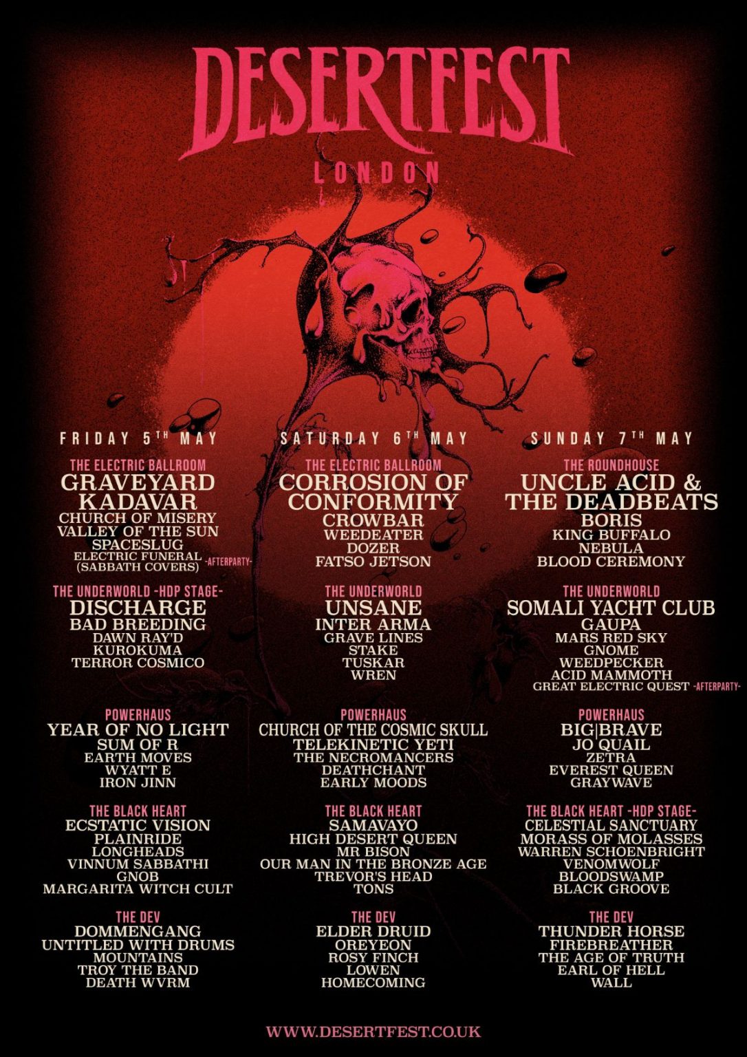 Desertfest London announces final bands and day splits for 2023 All