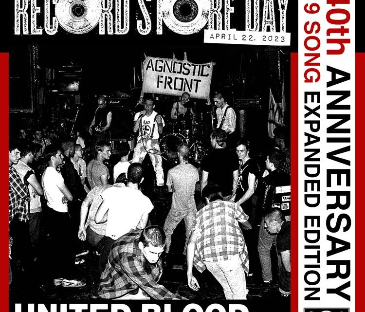AGNOSTIC FRONT 40th Anniversary Pressing of United Blood Drops April 22
