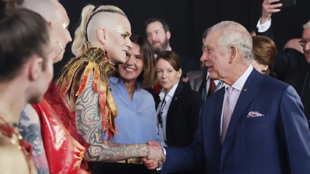 German metal Eurovision Song Contest contenders Lord Of The Lost perform for King Charles III & Camilla, Queen Consort
