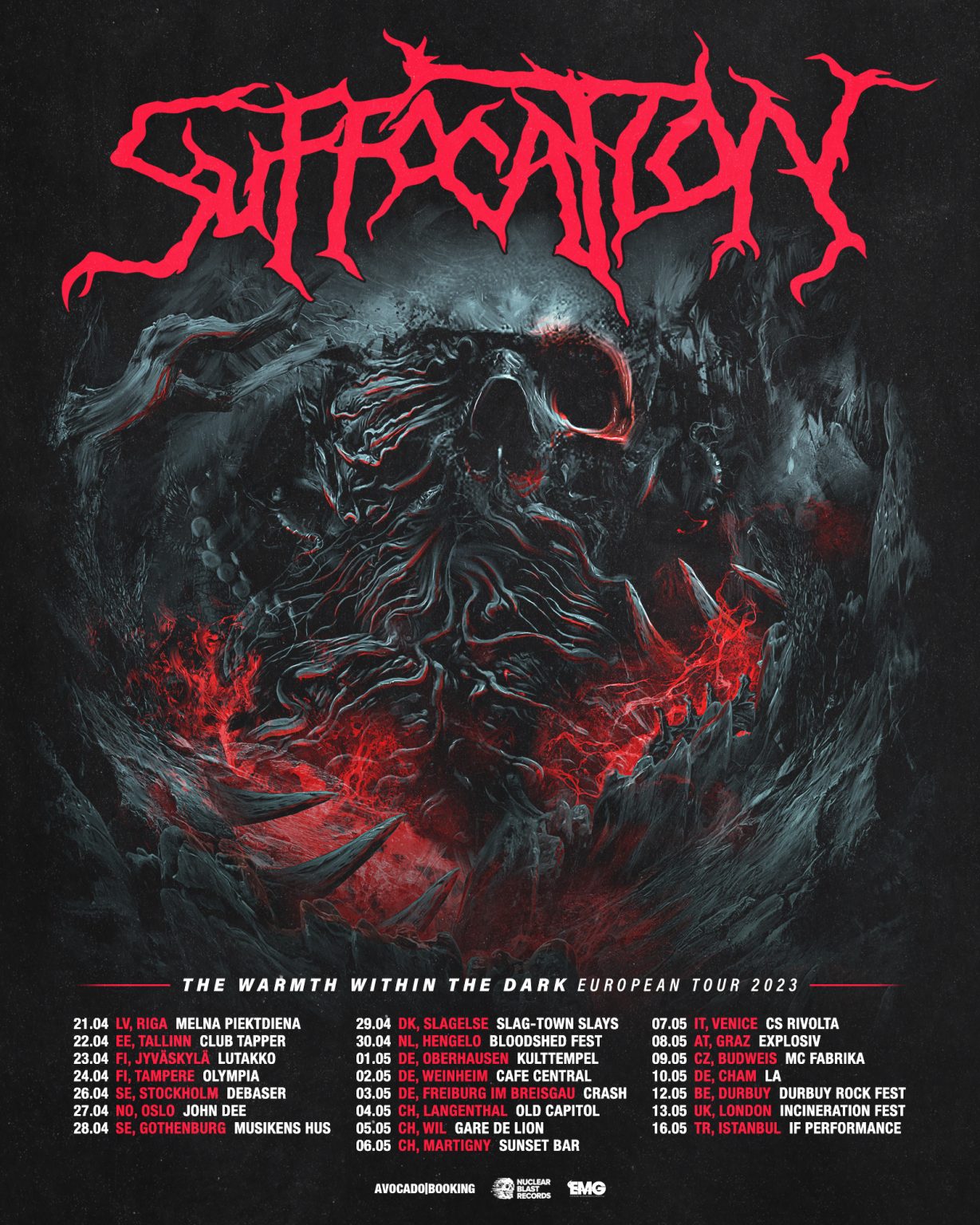 SUFFOCATION announce 2023 European summer tour dates All About The Rock