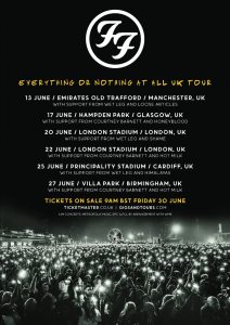 foo fighters past uk tours