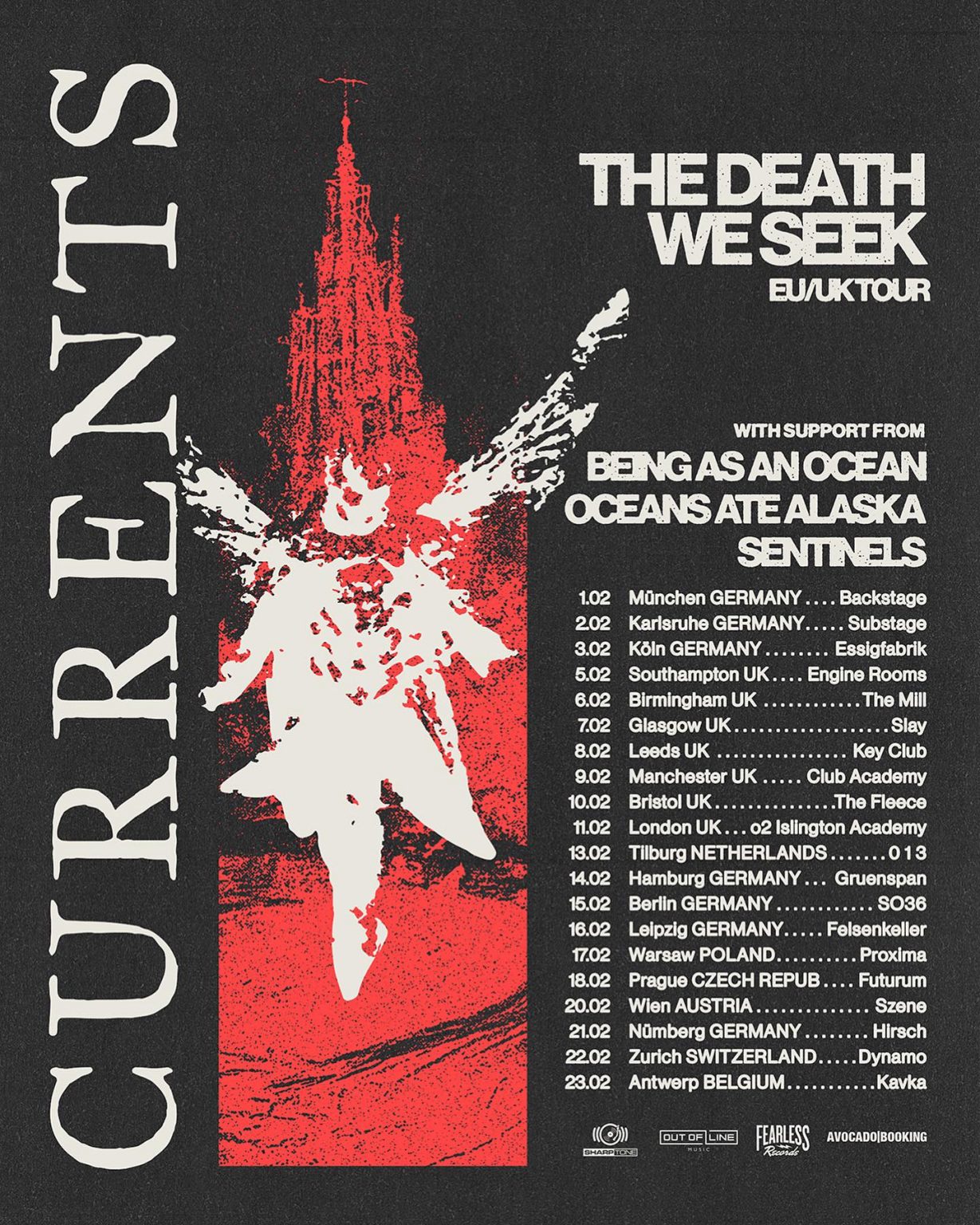 CURRENTS ANNOUNCE 'THE DEATH WE SEEK' UK/EU TOUR FOR FEBRUARY 2024