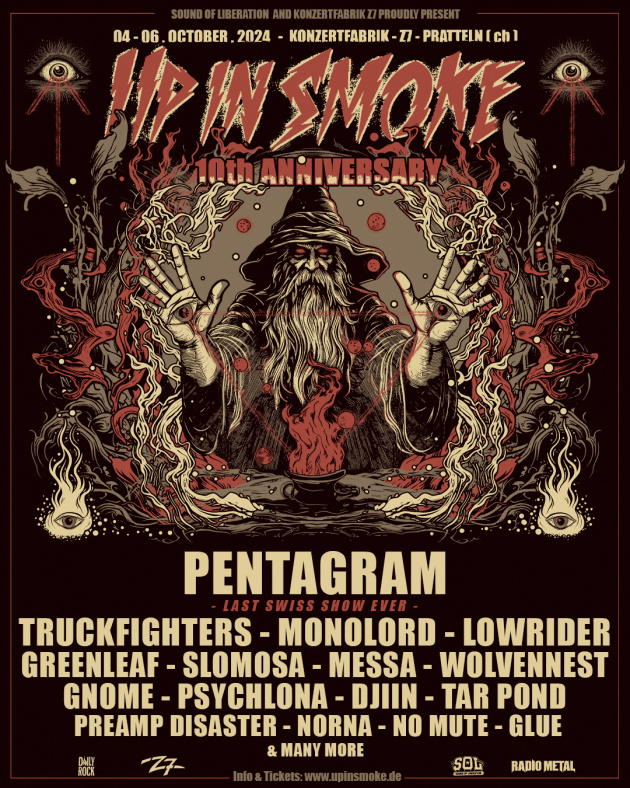 Up In Smoke Festival Announces Pentagram, Truckfighters, Monolord 